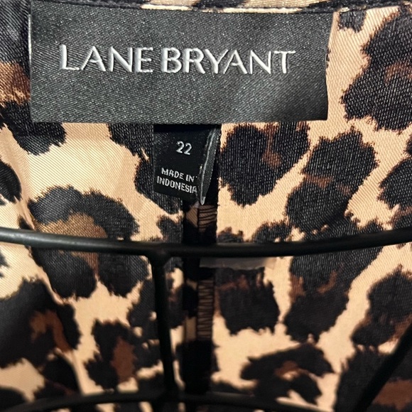 Lane Bryant Leopard dress, 2x PLUS SIZE and sz3 Chicos fringe cardigan! Both - Picture 10 of 13